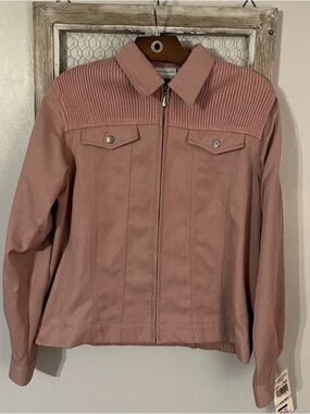 Dusty Rose Zip-Front Jacket